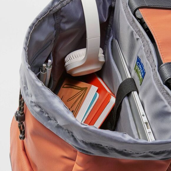 Open Story -  Backpack Travel 15"-Laptop Cinch-Cord C Brown - Picture 3 of 4